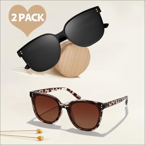 Oversized Polarized Sunglasses with UV Protection Cat Eye Design main image 6